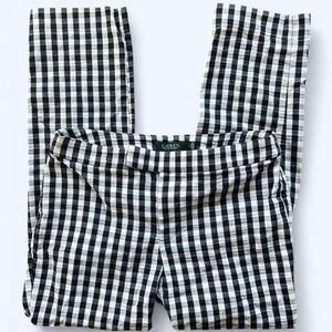 Ralph Lauren slim fit low rise checkered plaid trousers